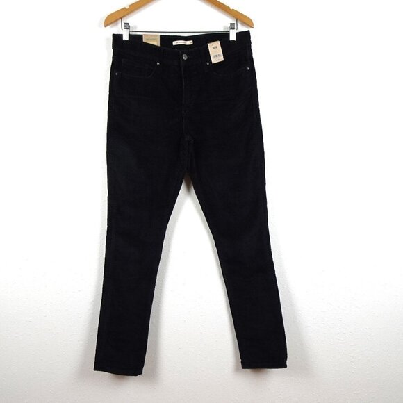 Levi's 311 Shaping Skinny Jeans Women's Size 31x30 Black Corduroy Stretch Cords - Picture 1 of 11
